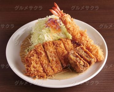 海老・ロースカツ・牛すじコロッケ定食